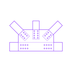 Buildings Steel Connections Plate Gusset Sticker Svg Vector, Free Vectors File